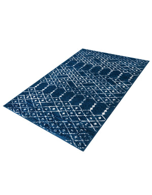 Navy Blue 3' 3 x 5' 3 Paxon Trellis Rectangle Area Rug Geometric Durable Stain Resistant Easy Clean Carpet for Modern Interior Home Decor for Sale at Rug Engine
