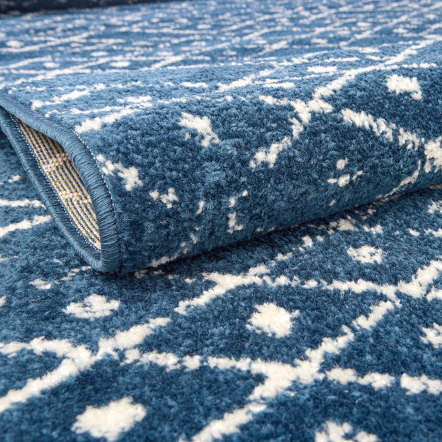 Navy Blue 7' 10 x 7' 10 Paxon Trellis Octagon Area Rug Geometric Durable Stain Resistant Easy Clean Carpet for Modern Interior Home Decor for Sale at Rug Engine