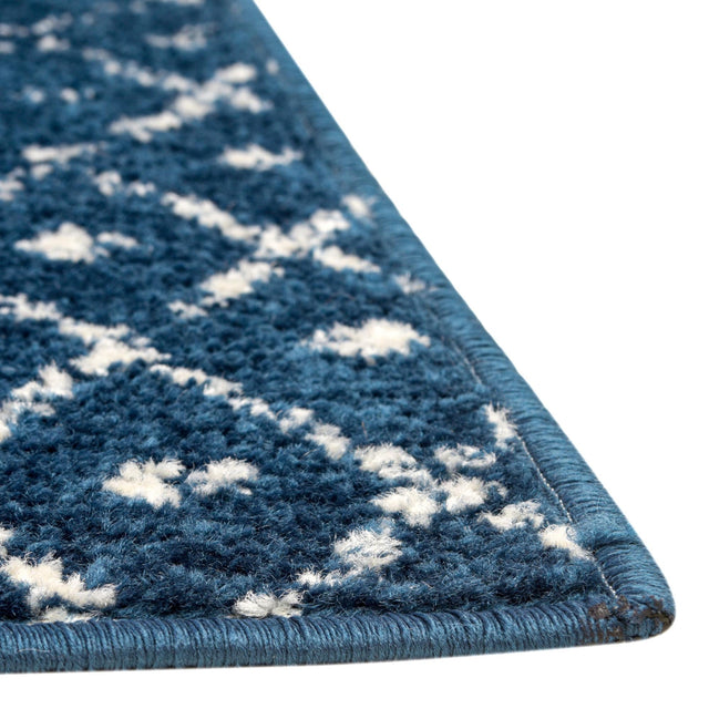 Navy Blue 5' 3 x 5' 3 Paxon Trellis Octagon Area Rug Geometric Durable Stain Resistant Easy Clean Carpet for Modern Interior Home Decor for Sale at Rug Engine