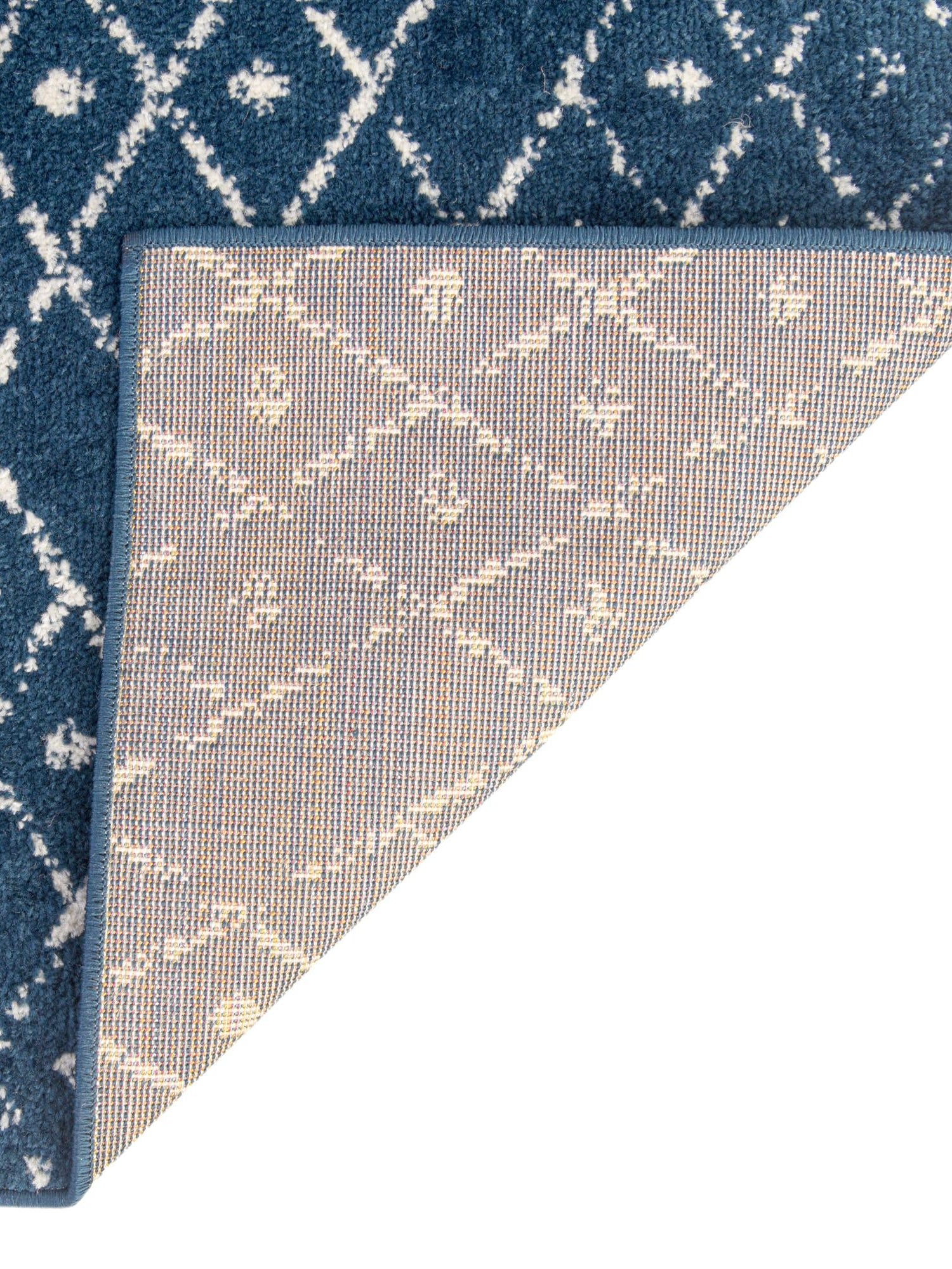 Navy Blue 7' 10 x 7' 10 Paxon Trellis Octagon Area Rug Geometric Durable Stain Resistant Easy Clean Carpet for Modern Interior Home Decor for Sale at Rug Engine