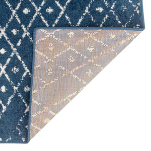 Navy Blue 7' 10 x 7' 10 Paxon Trellis Octagon Area Rug Geometric Durable Stain Resistant Easy Clean Carpet for Modern Interior Home Decor for Sale at Rug Engine