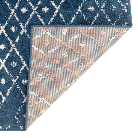 Navy Blue 7' 10 x 7' 10 Paxon Trellis Octagon Area Rug Geometric Durable Stain Resistant Easy Clean Carpet for Modern Interior Home Decor for Sale at Rug Engine
