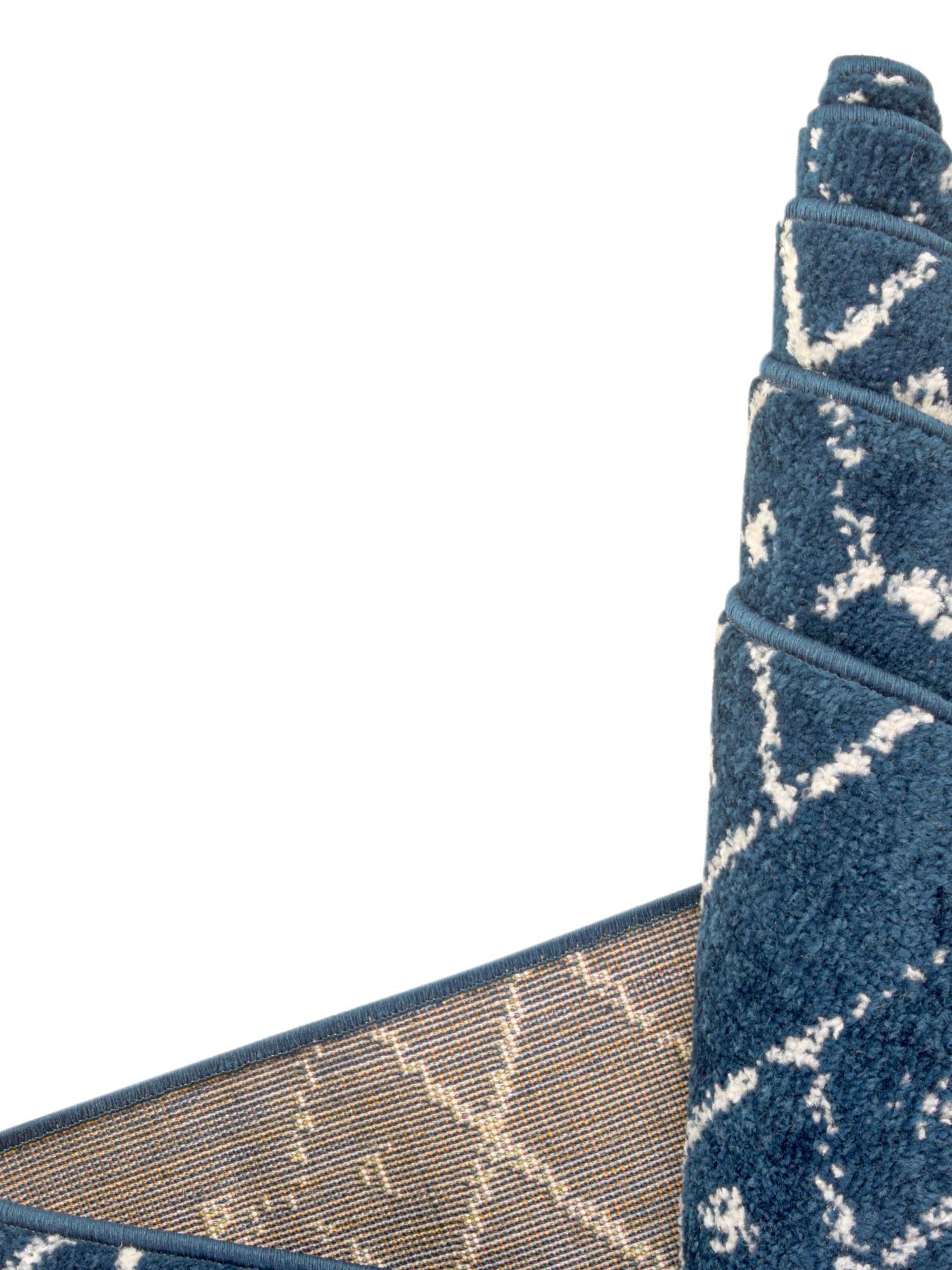 Navy Blue 7' 10 x 7' 10 Paxon Trellis Octagon Area Rug Geometric Durable Stain Resistant Easy Clean Carpet for Modern Interior Home Decor for Sale at Rug Engine