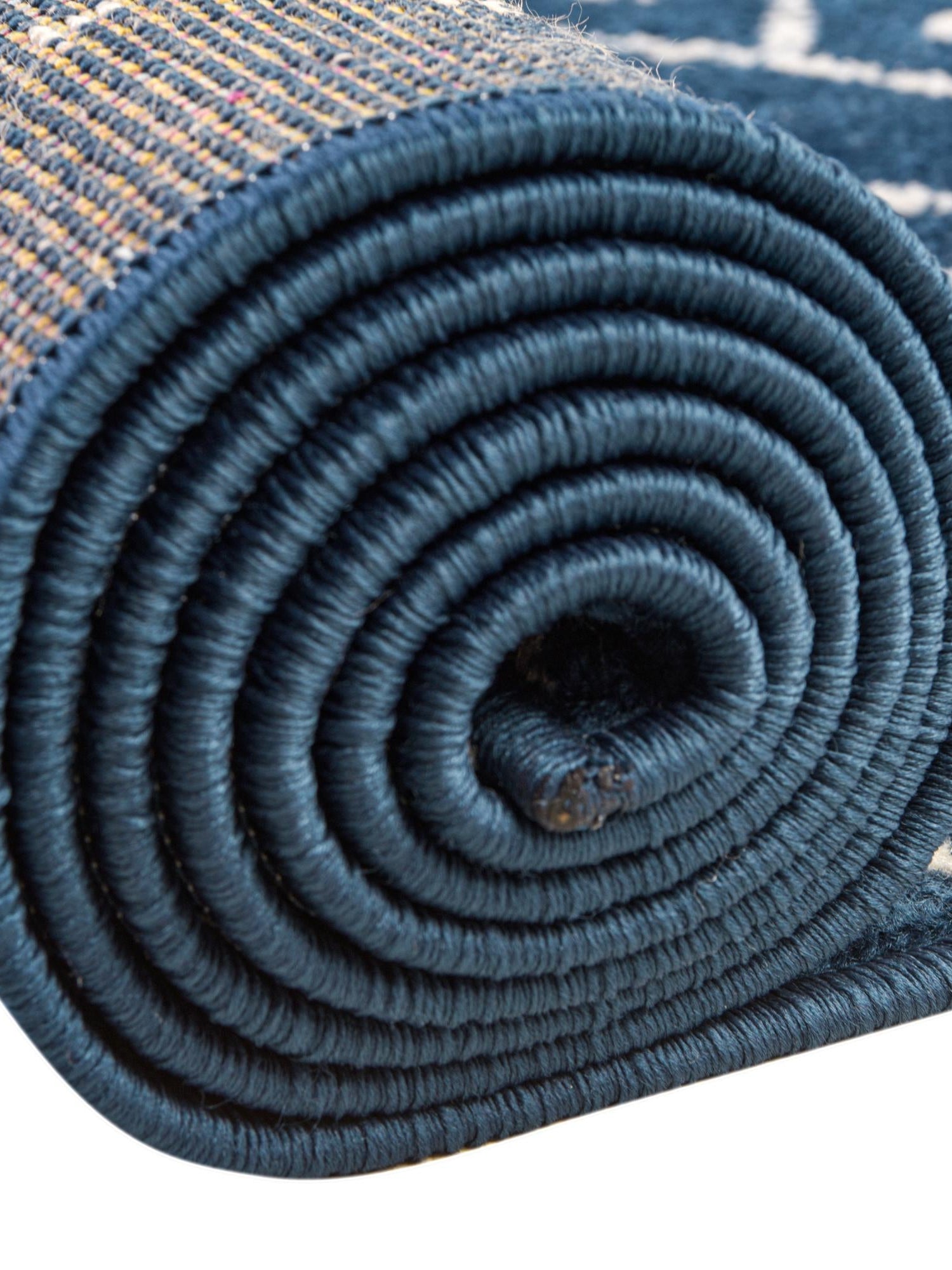 Navy Blue 7' 10 x 7' 10 Paxon Trellis Octagon Area Rug Geometric Durable Stain Resistant Easy Clean Carpet for Modern Interior Home Decor for Sale at Rug Engine