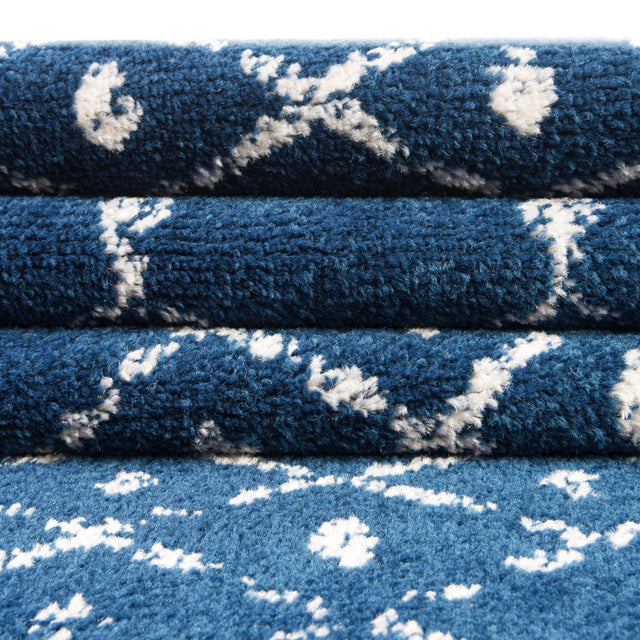 Navy Blue 5' 3 x 5' 3 Paxon Trellis Octagon Area Rug Geometric Durable Stain Resistant Easy Clean Carpet for Modern Interior Home Decor for Sale at Rug Engine