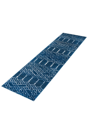 Navy Blue 2' x 9' 10 Paxon Trellis Runner Area Rug Geometric Durable Stain Resistant Easy Clean Carpet for Modern Interior Home Decor for Sale at Rug Engine