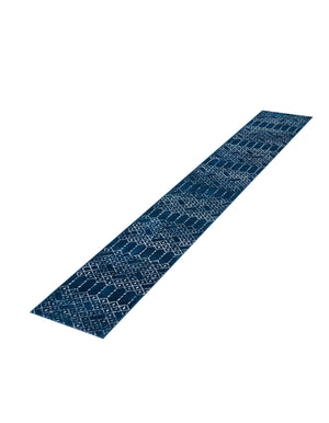 Navy Blue 2' 11 x 16' Paxon Trellis Runner Area Rug Geometric Durable Stain Resistant Easy Clean Carpet for Modern Interior Home Decor for Sale at Rug Engine