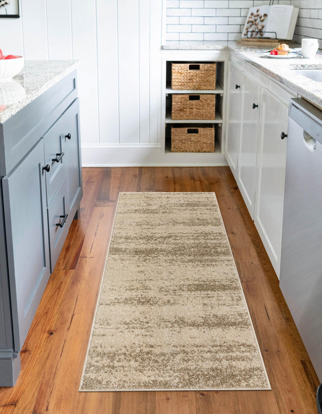 Bone Beige 2' x 8' Del Mar Runner Area Rug 100% Polypropylene Easy Clean Stain Resistant Vivid Modern Carpet Mat for Home Decor Interior Designing for Sale at Rug Engine