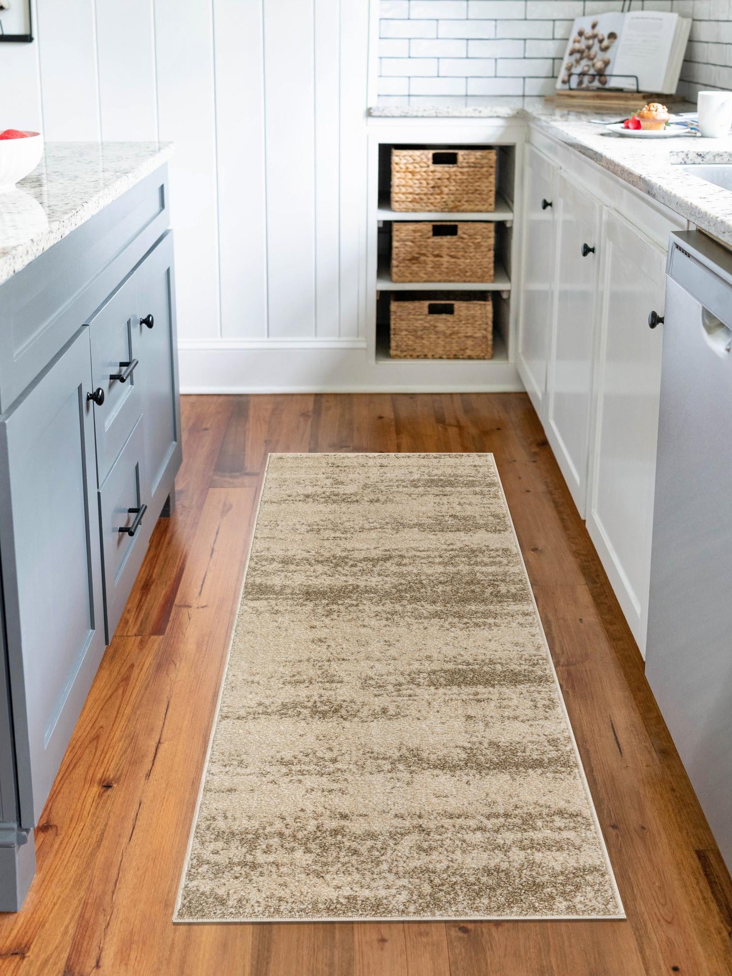 Bone Beige 2' x 6' 1 Del Mar Runner Area Rug 100% Polypropylene Easy Clean Stain Resistant Vivid Modern Carpet Mat for Home Decor Interior Designing for Sale at Rug Engine
