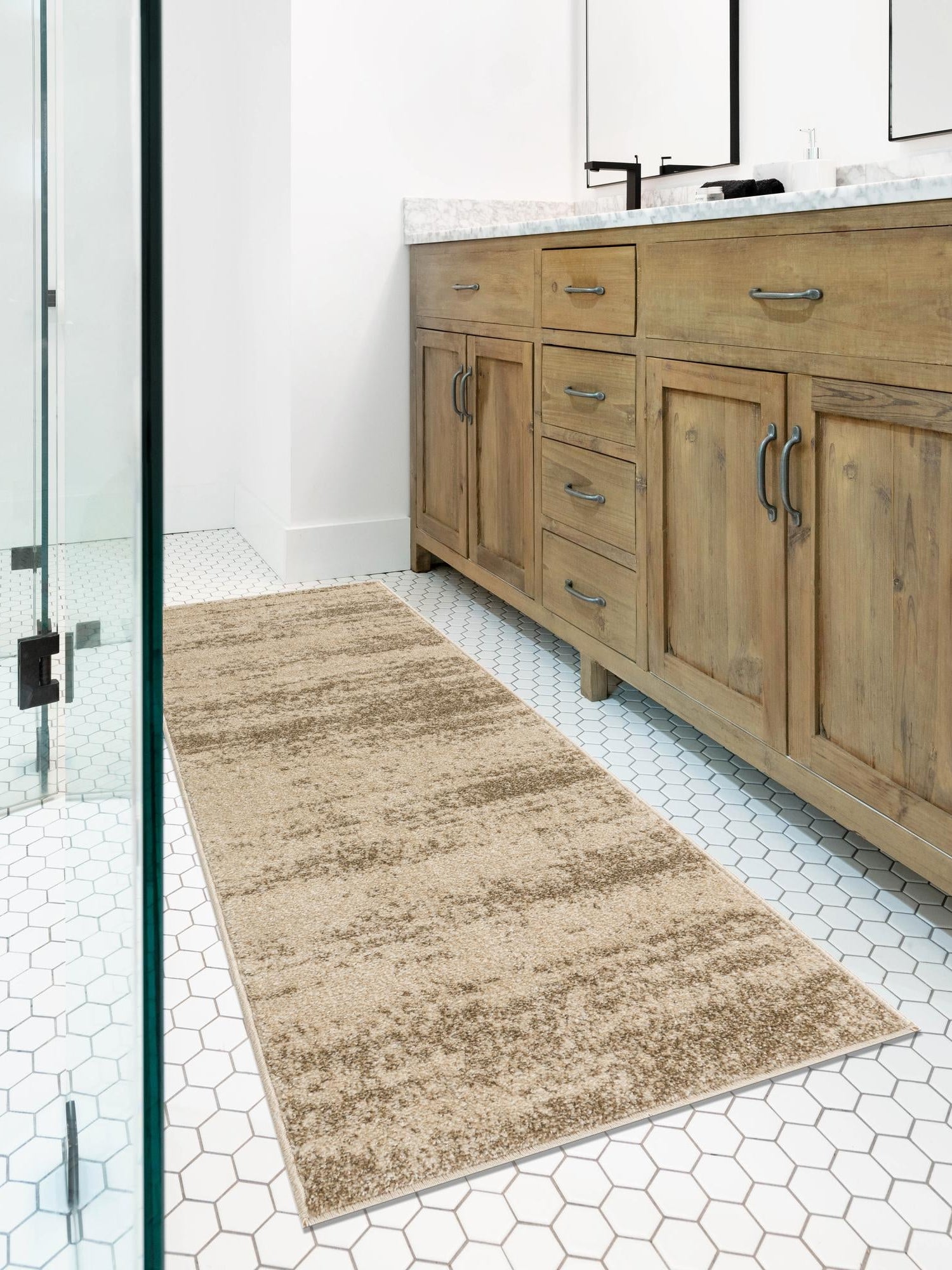 Bone Beige 2' x 6' 1 Del Mar Runner Area Rug 100% Polypropylene Easy Clean Stain Resistant Vivid Modern Carpet Mat for Home Decor Interior Designing for Sale at Rug Engine