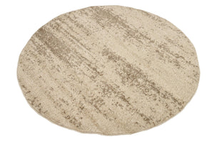 Bone Beige 4' 1 x 4' 1 Del Mar Round Area Rug 100% Polypropylene Easy Clean Stain Resistant Vivid Modern Carpet Mat for Home Decor Interior Designing for Sale at Rug Engine