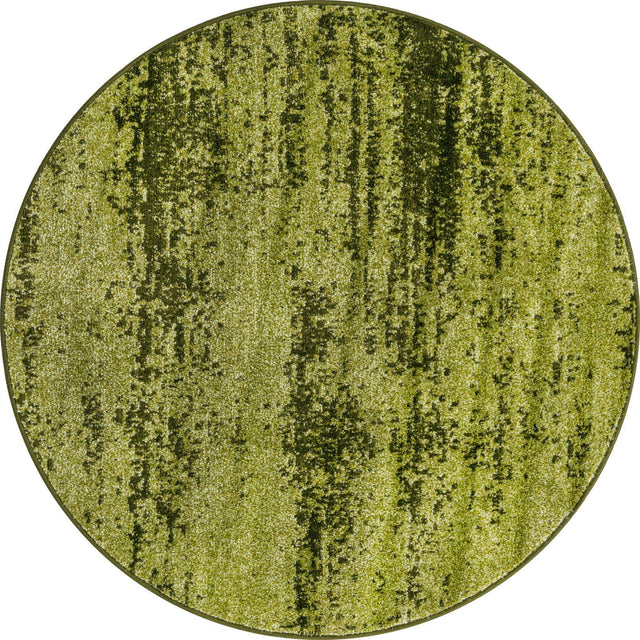 Green 4' 1 x 4' 1 Del Mar Round Area Rug 100% Polypropylene Easy Clean Stain Resistant Vivid Modern Carpet Mat for Home Decor Interior Designing for Sale at Rug Engine