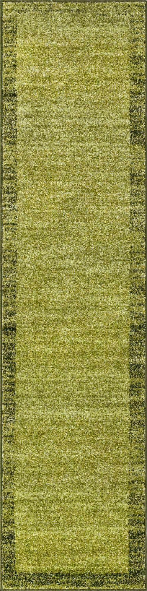 Light Green 2' x 8' Del Mar Runner Area Rug 100% Polypropylene Easy Clean Stain Resistant Vivid Modern Carpet Mat for Home Decor Interior Designing for Sale at Rug Engine