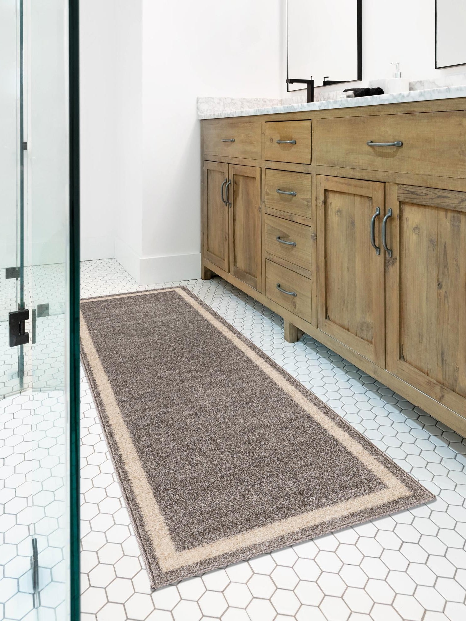 Gray 2' 7 x 10' Del Mar Runner Area Rug 100% Polypropylene Easy Clean Stain Resistant Vivid Modern Carpet Mat for Home Decor Interior Designing for Sale at Rug Engine