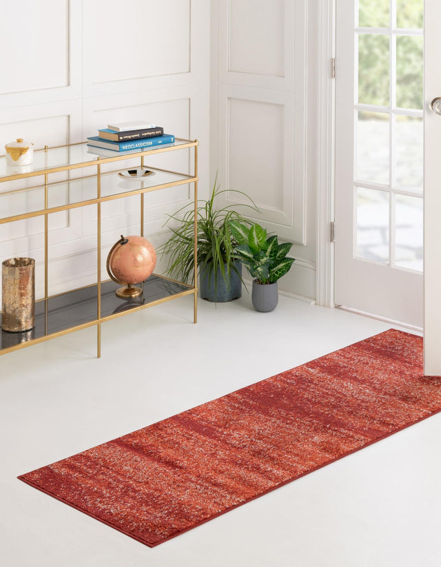 Terracotta 2' x 6' 1 Del Mar Runner Area Rug 100% Polypropylene Easy Clean Stain Resistant Vivid Modern Carpet Mat for Home Decor Interior Designing for Sale at Rug Engine