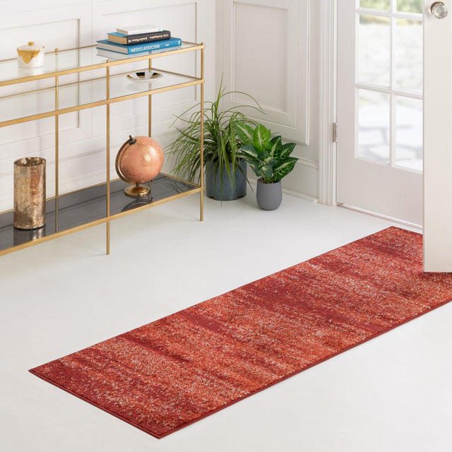 Terracotta 2' x 6' 1 Del Mar Runner Area Rug 100% Polypropylene Easy Clean Stain Resistant Vivid Modern Carpet Mat for Home Decor Interior Designing for Sale at Rug Engine