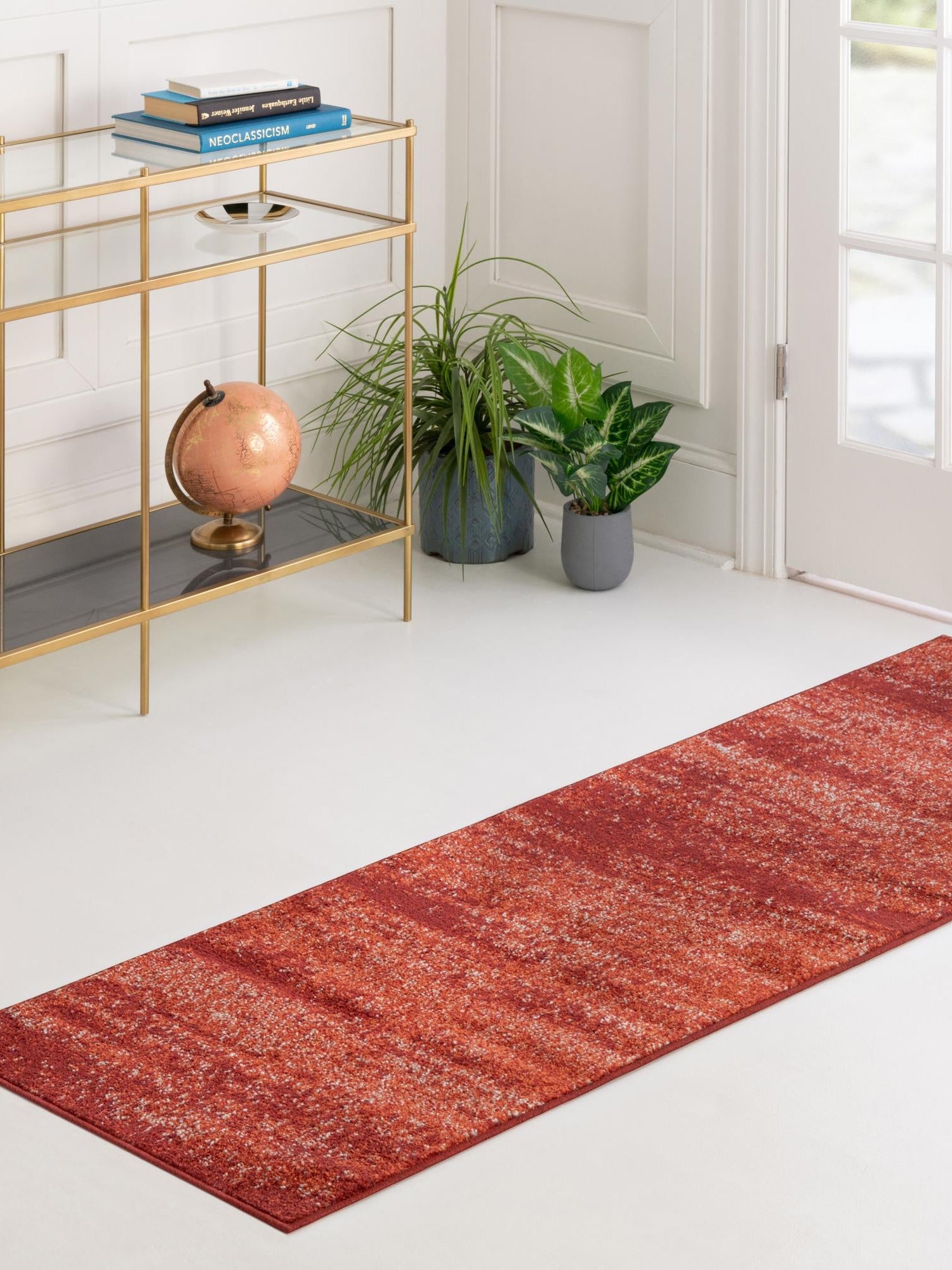 Terracotta 2' x 8' Del Mar Runner Area Rug 100% Polypropylene Easy Clean Stain Resistant Vivid Modern Carpet Mat for Home Decor Interior Designing for Sale at Rug Engine