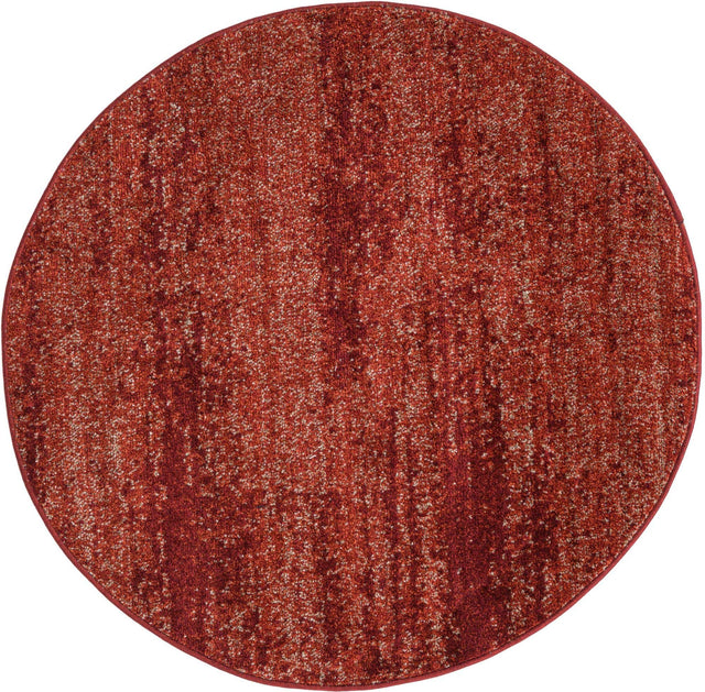 Terracotta 4' 1 x 4' 1 Del Mar Round Area Rug 100% Polypropylene Easy Clean Stain Resistant Vivid Modern Carpet Mat for Home Decor Interior Designing for Sale at Rug Engine
