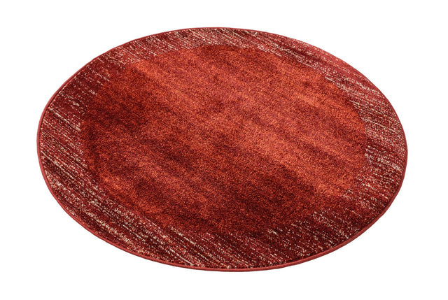 Terracotta 4' 1 x 4' 1 Del Mar Round Area Rug 100% Polypropylene Easy Clean Stain Resistant Vivid Modern Carpet Mat for Home Decor Interior Designing for Sale at Rug Engine