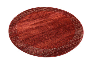 Terracotta 4' 1 x 4' 1 Del Mar Round Area Rug 100% Polypropylene Easy Clean Stain Resistant Vivid Modern Carpet Mat for Home Decor Interior Designing for Sale at Rug Engine