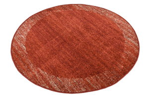 Terracotta 4' 1 x 4' 1 Del Mar Round Area Rug 100% Polypropylene Easy Clean Stain Resistant Vivid Modern Carpet Mat for Home Decor Interior Designing for Sale at Rug Engine