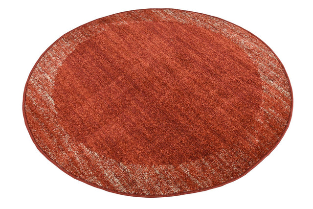 Terracotta 4' 1 x 4' 1 Del Mar Round Area Rug 100% Polypropylene Easy Clean Stain Resistant Vivid Modern Carpet Mat for Home Decor Interior Designing for Sale at Rug Engine
