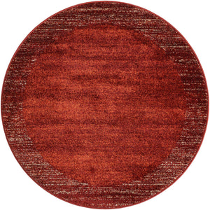Terracotta 4' 1 x 4' 1 Del Mar Round Area Rug 100% Polypropylene Easy Clean Stain Resistant Vivid Modern Carpet Mat for Home Decor Interior Designing for Sale at Rug Engine