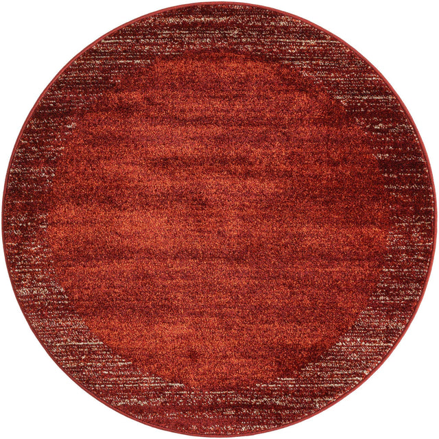 Terracotta 4' 1 x 4' 1 Del Mar Round Area Rug 100% Polypropylene Easy Clean Stain Resistant Vivid Modern Carpet Mat for Home Decor Interior Designing for Sale at Rug Engine