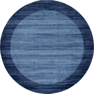 Navy Blue 4' 1 x 4' 1 Del Mar Round Area Rug 100% Polypropylene Easy Clean Stain Resistant Vivid Modern Carpet Mat for Home Decor Interior Designing for Sale at Rug Engine