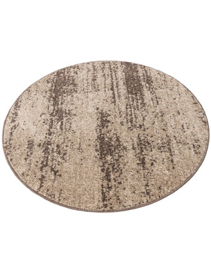 Brown 4' 1 x 4' 1 Del Mar Round Area Rug 100% Polypropylene Easy Clean Stain Resistant Vivid Modern Carpet Mat for Home Decor Interior Designing for Sale at Rug Engine