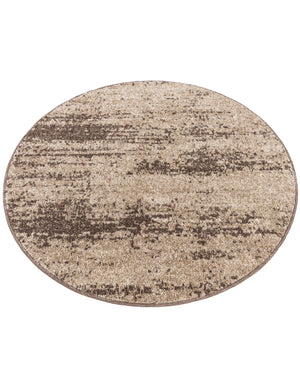 Brown 4' 1 x 4' 1 Del Mar Round Area Rug 100% Polypropylene Easy Clean Stain Resistant Vivid Modern Carpet Mat for Home Decor Interior Designing for Sale at Rug Engine