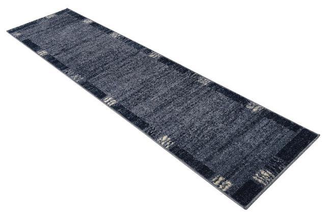 Light Blue 2' x 8' Del Mar Runner Area Rug 100% Polypropylene Easy Clean Stain Resistant Vivid Modern Carpet Mat for Home Decor Interior Designing for Sale at Rug Engine