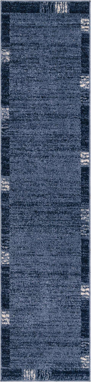 Light Blue 2' x 8' Del Mar Runner Area Rug 100% Polypropylene Easy Clean Stain Resistant Vivid Modern Carpet Mat for Home Decor Interior Designing for Sale at Rug Engine