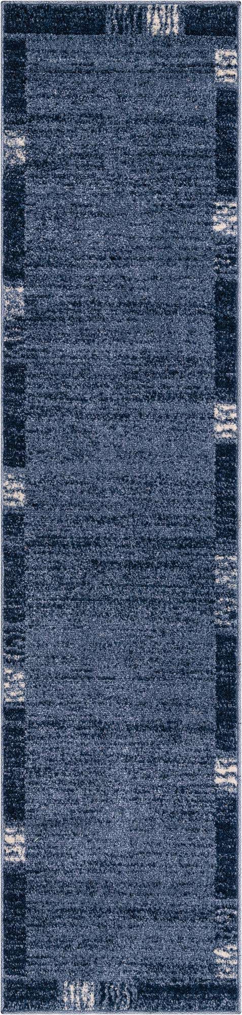 Light Blue 2' x 8' Del Mar Runner Area Rug 100% Polypropylene Easy Clean Stain Resistant Vivid Modern Carpet Mat for Home Decor Interior Designing for Sale at Rug Engine