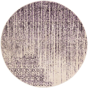 Purple 4' 1 x 4' 1 Del Mar Round Area Rug 100% Polypropylene Easy Clean Stain Resistant Vivid Modern Carpet Mat for Home Decor Interior Designing for Sale at Rug Engine