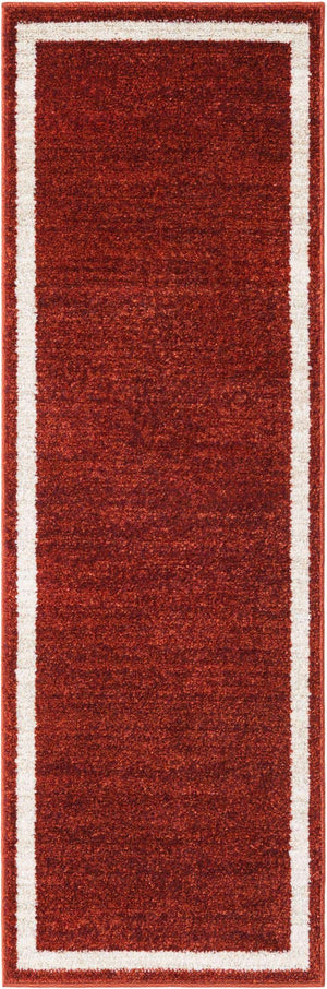 Terracotta 2' x 6' 1 Del Mar Runner Area Rug 100% Polypropylene Easy Clean Stain Resistant Vivid Modern Carpet Mat for Home Decor Interior Designing for Sale at Rug Engine