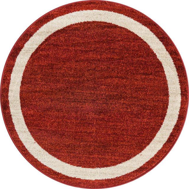 Terracotta 4' 1 x 4' 1 Del Mar Round Area Rug 100% Polypropylene Easy Clean Stain Resistant Vivid Modern Carpet Mat for Home Decor Interior Designing for Sale at Rug Engine