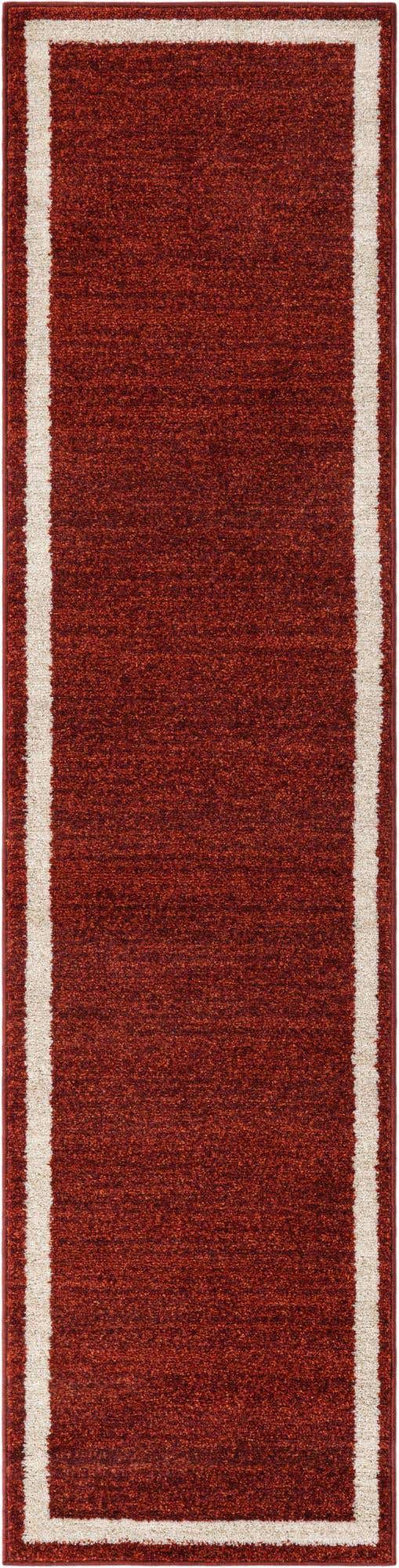 Terracotta 2' x 8' Del Mar Runner Area Rug 100% Polypropylene Easy Clean Stain Resistant Vivid Modern Carpet Mat for Home Decor Interior Designing for Sale at Rug Engine