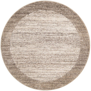 Beige 4' 1 x 4' 1 Del Mar Round Area Rug 100% Polypropylene Easy Clean Stain Resistant Vivid Modern Carpet Mat for Home Decor Interior Designing for Sale at Rug Engine