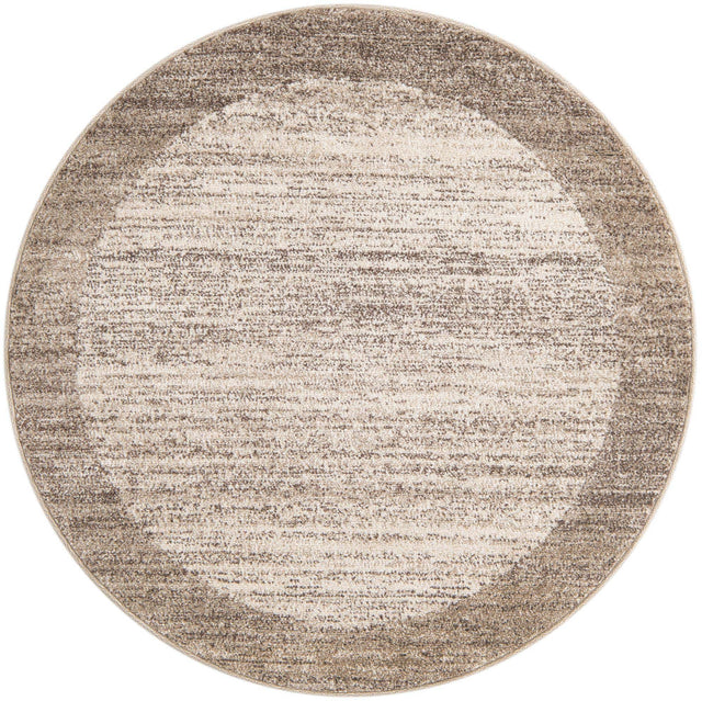Beige 4' 1 x 4' 1 Del Mar Round Area Rug 100% Polypropylene Easy Clean Stain Resistant Vivid Modern Carpet Mat for Home Decor Interior Designing for Sale at Rug Engine