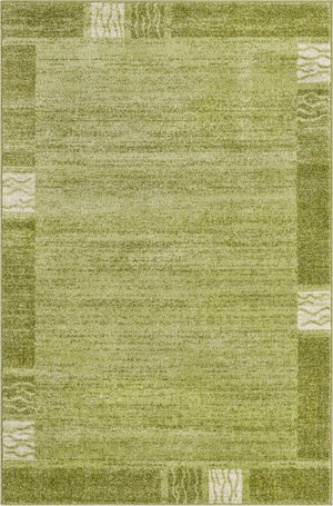 Light Green 4' 1 x 6' 1 Del Mar Rectangle Area Rug 100% Polypropylene Easy Clean Stain Resistant Vivid Modern Carpet Mat for Home Decor Interior Designing for Sale at Rug Engine