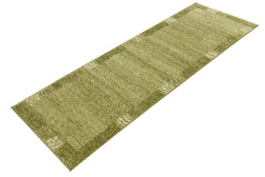 Light Green 2' x 6' 1 Del Mar Runner Area Rug 100% Polypropylene Easy Clean Stain Resistant Vivid Modern Carpet Mat for Home Decor Interior Designing for Sale at Rug Engine