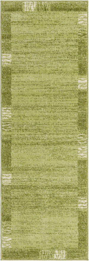 Light Green 2' x 6' 1 Del Mar Runner Area Rug 100% Polypropylene Easy Clean Stain Resistant Vivid Modern Carpet Mat for Home Decor Interior Designing for Sale at Rug Engine