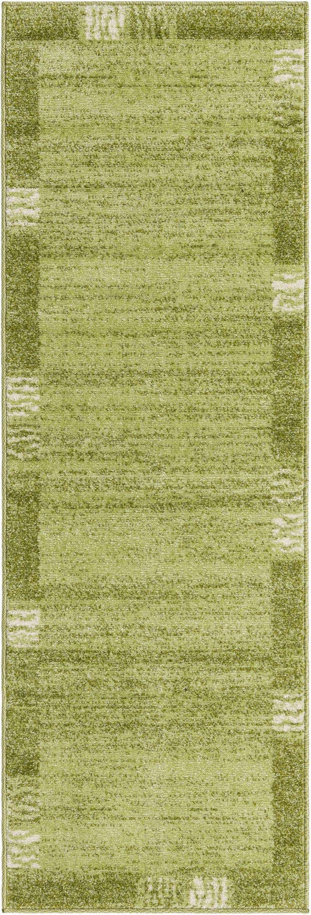 Light Green 2' x 6' 1 Del Mar Runner Area Rug 100% Polypropylene Easy Clean Stain Resistant Vivid Modern Carpet Mat for Home Decor Interior Designing for Sale at Rug Engine
