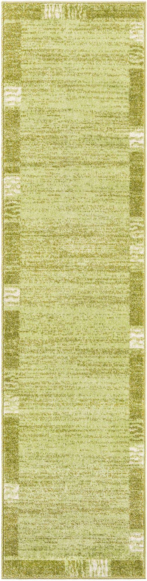 Light Green 2' x 8' Del Mar Runner Area Rug 100% Polypropylene Easy Clean Stain Resistant Vivid Modern Carpet Mat for Home Decor Interior Designing for Sale at Rug Engine