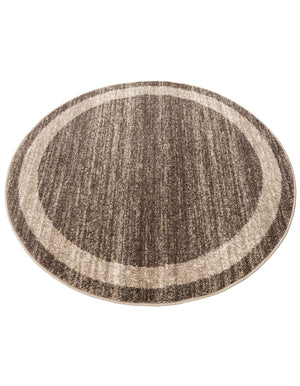 Light Brown 4' 1 x 4' 1 Del Mar Round Area Rug 100% Polypropylene Easy Clean Stain Resistant Vivid Modern Carpet Mat for Home Decor Interior Designing for Sale at Rug Engine