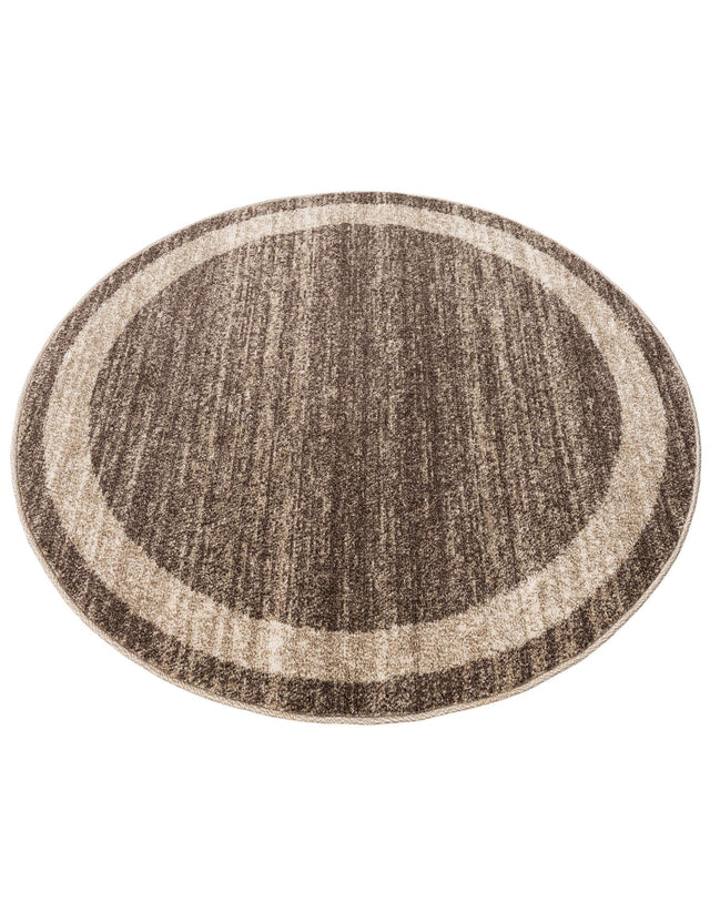 Light Brown 4' 1 x 4' 1 Del Mar Round Area Rug 100% Polypropylene Easy Clean Stain Resistant Vivid Modern Carpet Mat for Home Decor Interior Designing for Sale at Rug Engine