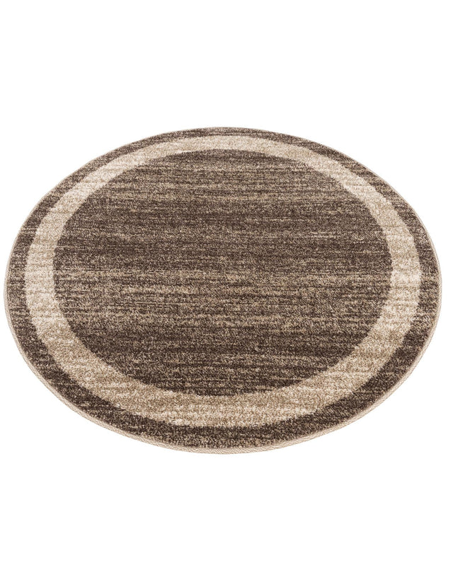 Light Brown 4' 1 x 4' 1 Del Mar Round Area Rug 100% Polypropylene Easy Clean Stain Resistant Vivid Modern Carpet Mat for Home Decor Interior Designing for Sale at Rug Engine
