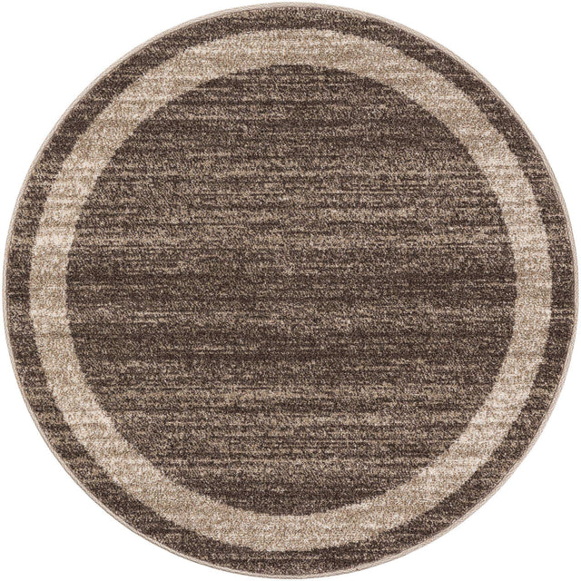 Light Brown 4' 1 x 4' 1 Del Mar Round Area Rug 100% Polypropylene Easy Clean Stain Resistant Vivid Modern Carpet Mat for Home Decor Interior Designing for Sale at Rug Engine