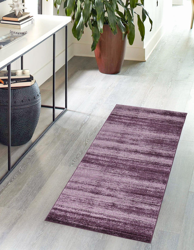 Violet 2' 7 x 10' Del Mar Runner Area Rug 100% Polypropylene Easy Clean Stain Resistant Vivid Modern Carpet Mat for Home Decor Interior Designing for Sale at Rug Engine